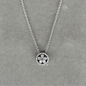 Authentic Pandora Sparkling Snowflake Sterling Silver Necklace